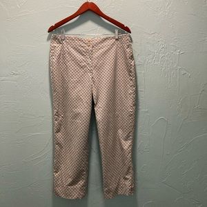 Talbots 
8 tan w black and white designs
No pockets